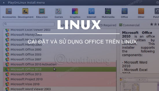 Cai dat va su dung Office tren Cai dat va su dung Office tren