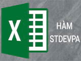 Ham STDEVPA trong Excel cu phap va cach su dung Ham STDEVPA trong Excel cu phap va cach su dung