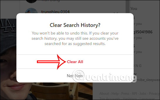 Instagram xoa lich su tim kiem 9 Instagram xoa lich su tim kiem 9