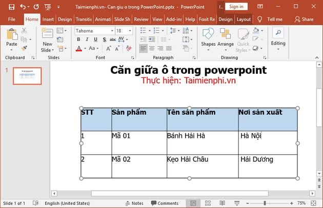 cach can giua o trong powerpoint 1 cach can giua o trong powerpoint 1