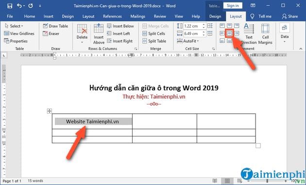 cach can giua o trong word 2019 6 cach can giua o trong word 2019 6