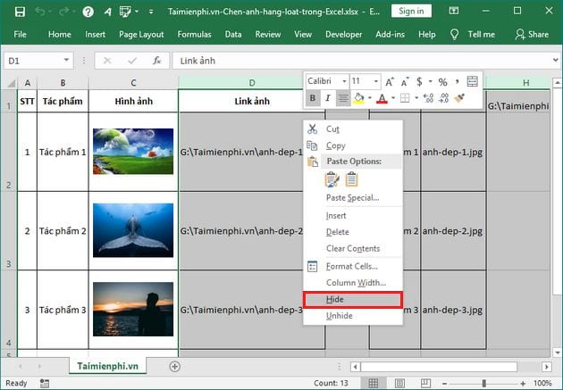 cach chen anh hang loat vao o excel chen nhieu anh cung luc 13 cach chen anh hang loat vao o excel chen nhieu anh cung luc 13