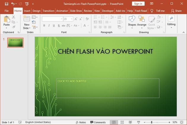 cach chen flash vao powerpoint 2 cach chen flash vao powerpoint 2