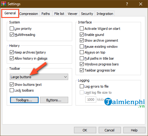 cach chinh kich thuoc toolbar winrar 2 cach chinh kich thuoc toolbar winrar 2