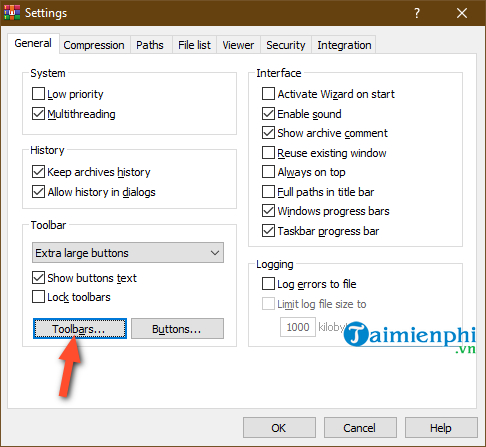 cach chinh kich thuoc toolbar winrar 6 cach chinh kich thuoc toolbar winrar 6