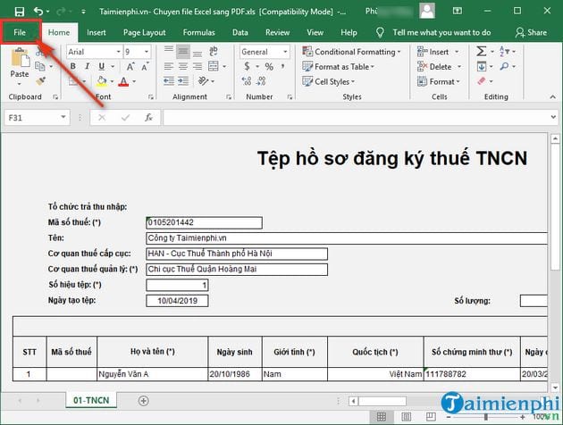 cach chuyen file excel sang pdf trong office 2016 1 cach chuyen file excel sang pdf trong office 2016 1