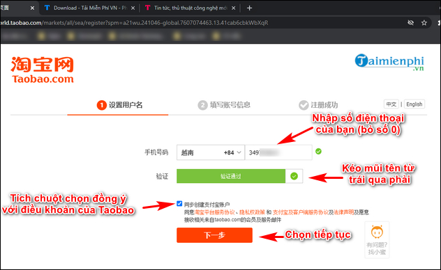 cach dang ky tai khoan taobao 1 cach dang ky tai khoan taobao 1