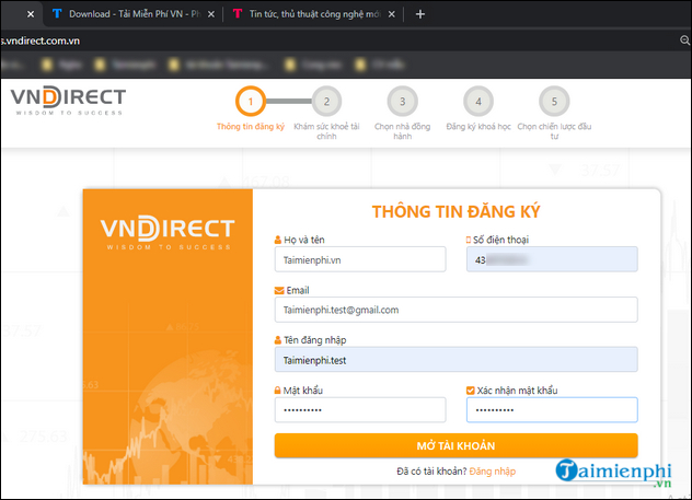 cach dang ky tai khoan vndirect 1 cach dang ky tai khoan vndirect 1
