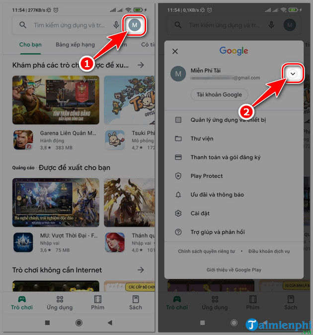 cach doi tai khoan ch play tren android 1 cach doi tai khoan ch play tren android 1