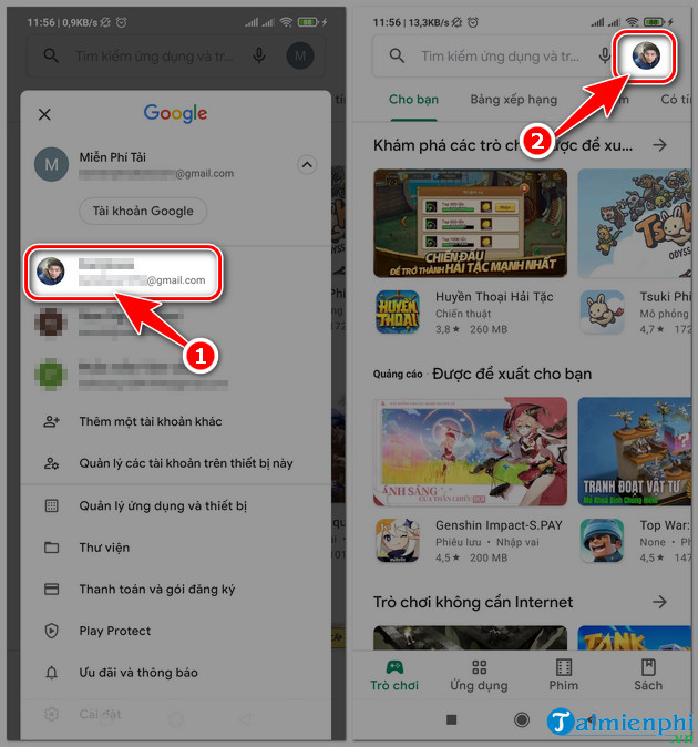 cach doi tai khoan ch play tren android 3 cach doi tai khoan ch play tren android 3