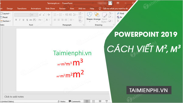 cach go viet m2 m3 trong powerpoint 2019 cach go viet m2 m3 trong powerpoint 2019