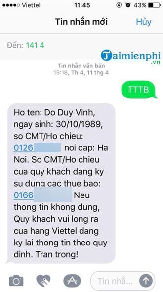 cach kiem tra thong tin thue bao sim 1 cach kiem tra thong tin thue bao sim 1