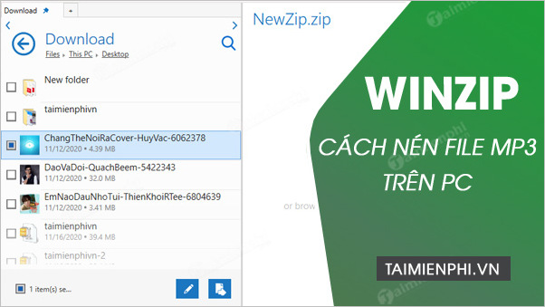 cach nen file mp3 bang winzip 10 cach nen file mp3 bang winzip 10