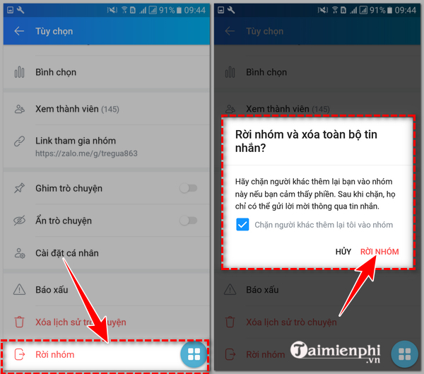 cach roi nhom chat zalo 3 cach roi nhom chat zalo 3