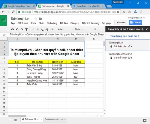 cach set quyen cell sheet thiet lap quyen theo khu vuc tren google sheet 14 cach set quyen cell sheet thiet lap quyen theo khu vuc tren google sheet 14