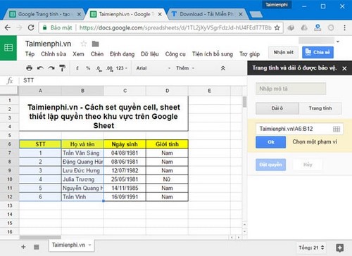 cach set quyen cell sheet thiet lap quyen theo khu vuc tren google sheet 6 cach set quyen cell sheet thiet lap quyen theo khu vuc tren google sheet 6