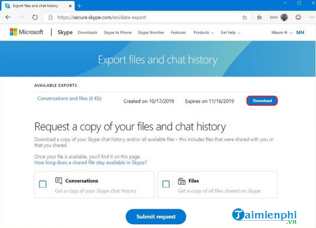 cach tai lich su chat va file tren skype 2 cach tai lich su chat va file tren skype 2