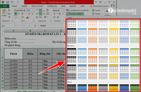 cach tao bang trong excel 6 cach tao bang trong excel 6