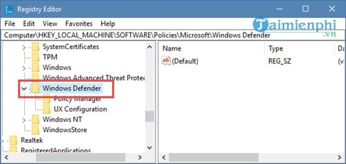 cach tat windows defender bang registry tren windows 10 3 cach tat windows defender bang registry tren windows 10 3