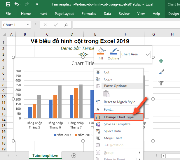 cach ve bieu do hinh cot trong excel 2019 4 cach ve bieu do hinh cot trong excel 2019 4