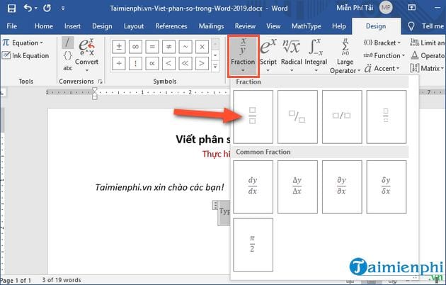 cach viet phan so trong word 2019 5 cach viet phan so trong word 2019 5