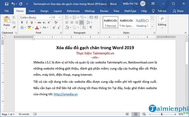 cach xoa dau do gach chan trong word 2019 4 cach xoa dau do gach chan trong word 2019 4