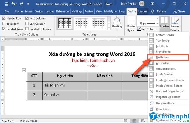 cach xoa duong ke bang trong word 2019 7 cach xoa duong ke bang trong word 2019 7