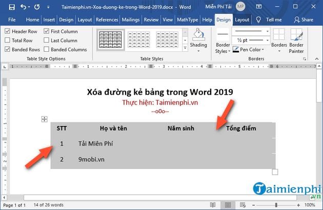 cach xoa duong ke bang trong word 2019 8 cach xoa duong ke bang trong word 2019 8