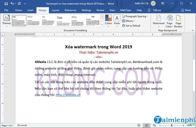 cach xoa watermark trong word 2019 6 cach xoa watermark trong word 2019 6