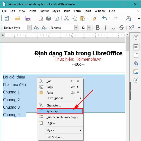 dinh dang tab trong libreoffice 2 dinh dang tab trong libreoffice 2