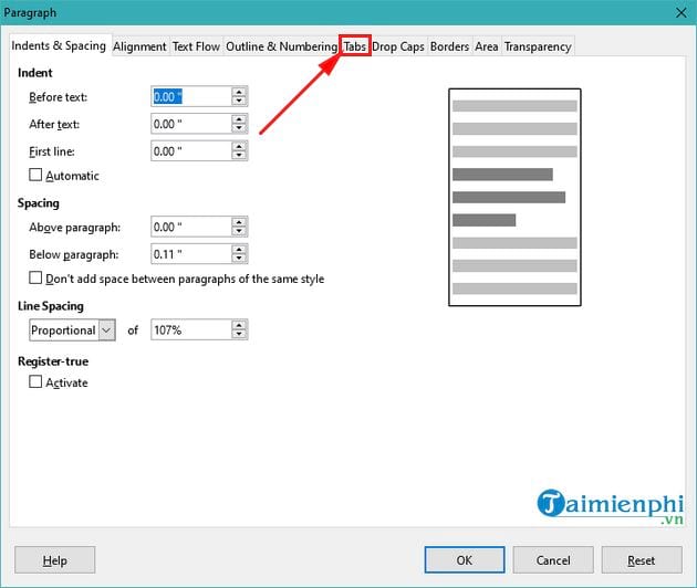 dinh dang tab trong libreoffice 3 dinh dang tab trong libreoffice 3