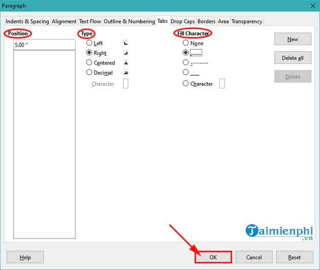 dinh dang tab trong libreoffice 4 dinh dang tab trong libreoffice 4