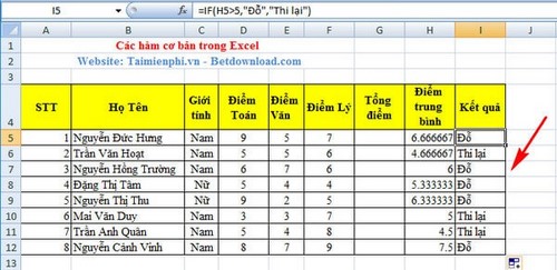 ham co ban trong excel ham if ham co ban trong excel ham if