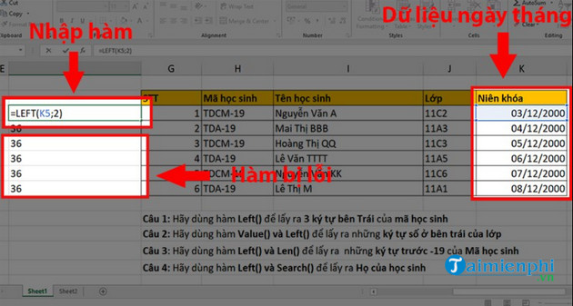 ham left trong excel 11 ham left trong excel 11