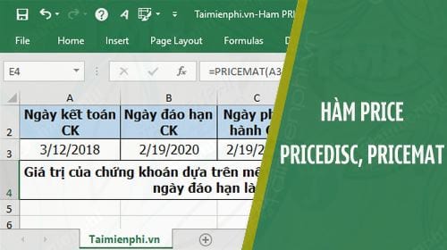 ham price pricedisc pricemat trong ham price pricedisc pricemat trong