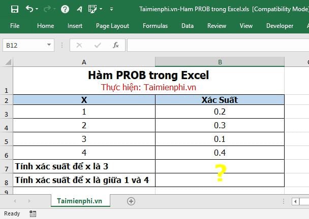 ham prob trong excel 1 ham prob trong excel 1