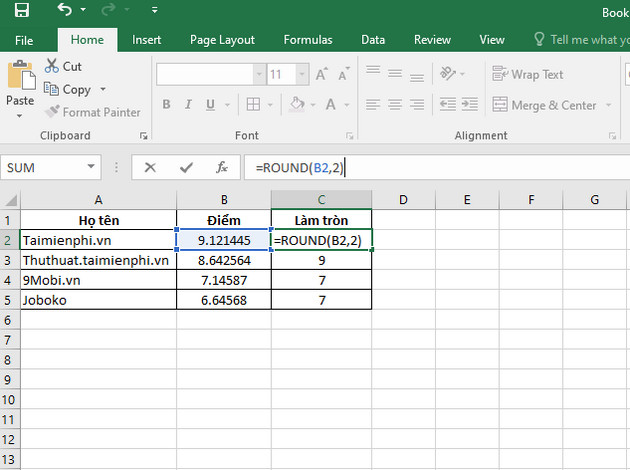 ham round trong excel 3 ham round trong excel 3