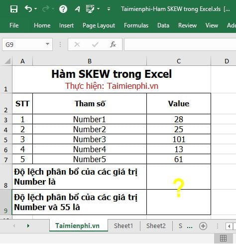 ham skew trong excel 2 ham skew trong excel 2