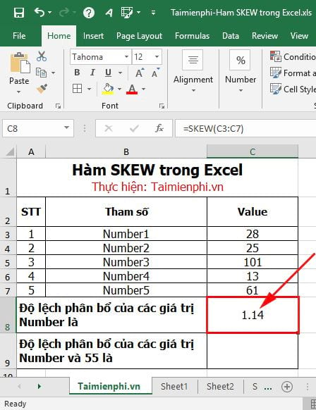 ham skew trong excel 4 ham skew trong excel 4