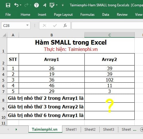 ham small trong excel 1 ham small trong excel 1