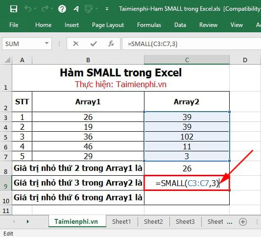 ham small trong excel 4 ham small trong excel 4