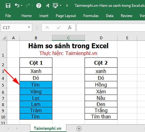 ham so sanh trong excel 11 ham so sanh trong excel 11