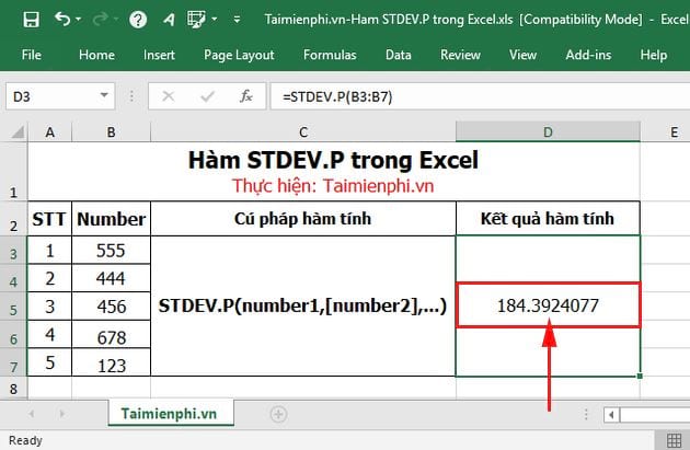 ham stdev p trong excel 4 ham stdev p trong excel 4