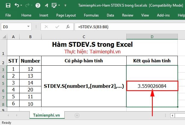 ham stdev s trong excel 4 ham stdev s trong excel 4