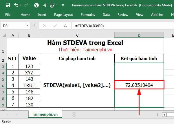 ham stdeva trong excel 4 ham stdeva trong excel 4