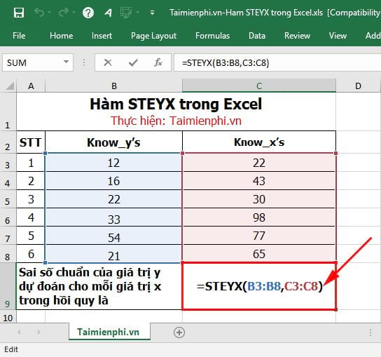 ham steyx trong excel 3 ham steyx trong excel 3