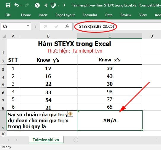 ham steyx trong excel 5 ham steyx trong excel 5