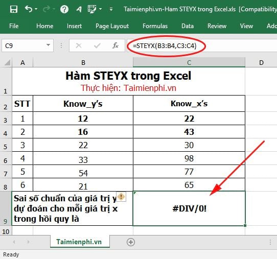 ham steyx trong excel 6 ham steyx trong excel 6