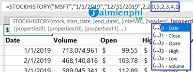 ham stockhistory trong excel 7 ham stockhistory trong excel 7