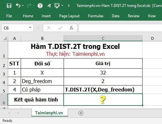 ham t dist 2t trong excel 1 ham t dist 2t trong excel 1